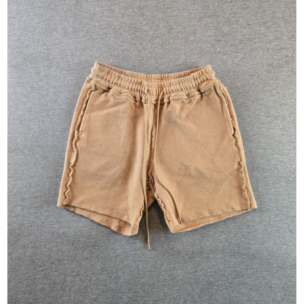 Danielle Guizio Shorts Womens XS Sand Inside Out Terry Cloth Stretch Drawstrings
